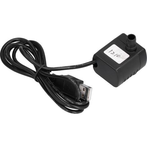 Mini-Gleichstrom-Wasserpumpe 170 l/h, wasserdichte Tauchpumpe mit USB-Anschluss für Aquarien und Springbrunnen, 12 V DC (1/5)