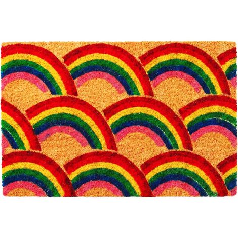 Zerbino in fibra di cocco, 60x40 cm – Decorativo, antiscivolo, resistente (1/5)
