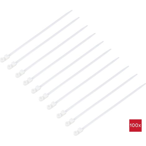 TRU COMPONENTS TC-12814204  Kabelbinder 200 mm 4.8 mm Natur mit Schraubsockel, chemische Beständigke