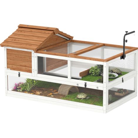 Maison à tortue, porte-lampe, enclos à deux niveaux, petite cage (1/5)