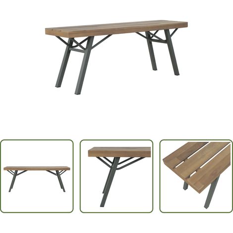 Holz Gartenbank - Gartenbank 120 cm Massivholz Akazie (1/5)