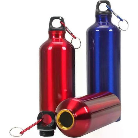 400/500/600 ml auslaufsichere Aluminium-Trinkflasche, ideal für Outdoor-Aktivitäten wie Radfahren und Sport, auch als Trinkbecher oder Reiseflasche geeignet. (1/4)