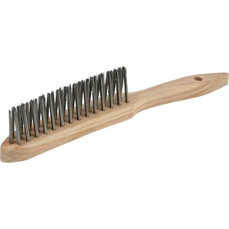 Brosse à main à 3 rangs avec corps droit en acier et en bois, type soudeur, en forme de V, garniture Ø 0,30 mm  Osborn 0041162133 (1/2)