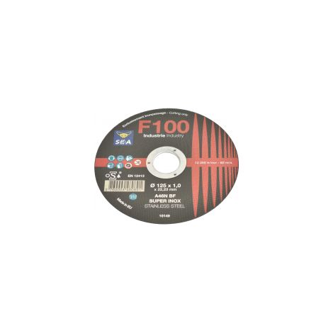 Dischi da taglio in acciaio inox - serie ultrasottile, 1 disco 115 mm x 22,2 mm x 1,0 mm OUTIFRANCE