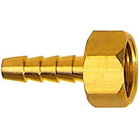Embout à olive à visser à filetage femelle, Raccord : G 1/2 pouces, Pour tuyau flexible LW 13 mm, OC 23 mm, Long. : 44 mm