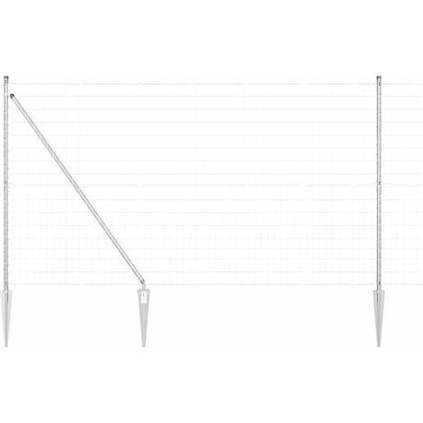 Maison Exclusive - Schweißdrahtzaun mit Spikes 10 x 1,5 m (B x H)