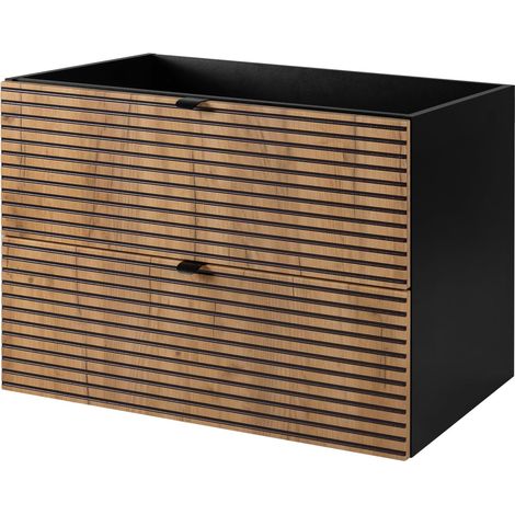 Mobile da bagno, Nero Opaco, 80 x 57 x 46 cm (1/5)