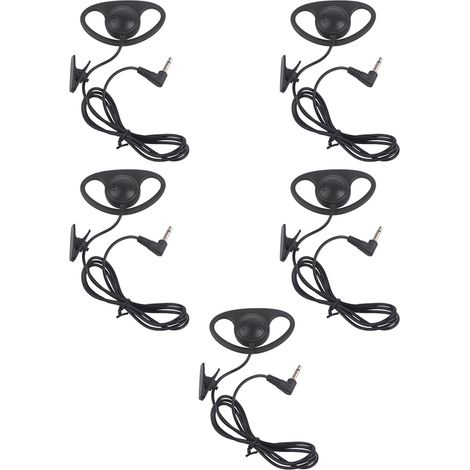 5 oreillettes en forme de D avec prise jack 3,5 mm pour talkie-walkie-AquaForge (1/5)