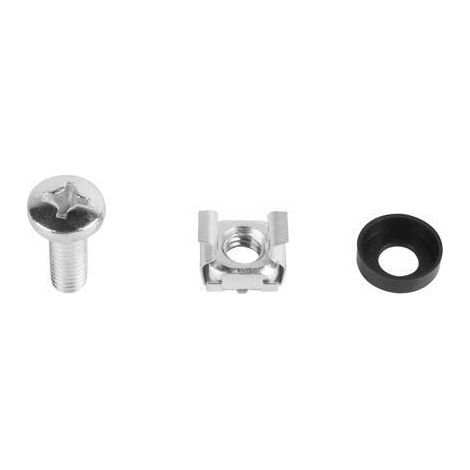 Juego de tornillos de montaje para racks de 19" (jaula, arandela, tornillo M6) Lanberg /20 piezas/ (1/2)