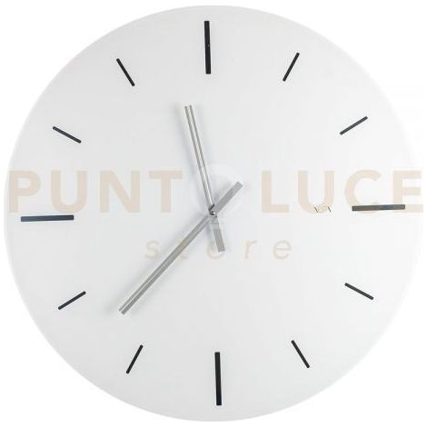 OROLOGIO DA PARETE GRANDE R2 BIANCO IN CRISTALLO ACRILICO