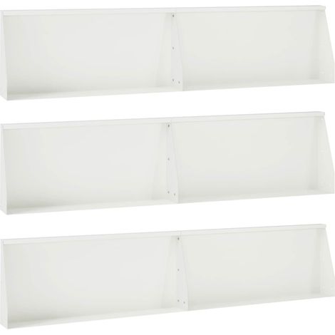 vidaXL Muro de Contención 6 uds. 100 x 12 x 30 cm Acero Blanco (1/5)
