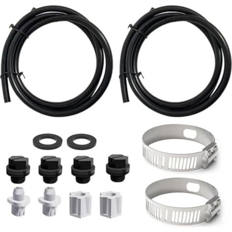 Kit de raccordement pour chlorinateur Hayward CLX220GA (sans connexion), kit d'accessoires pour filtre de piscine avec clapet anti-retour, colliers de serrage et bouchons de vidange de rechange (1/4)