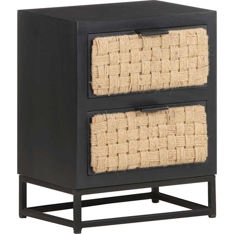 Table de chevet Adulte, Table d'appoint 40x30x50 cm Bois de manguier massif SH4892 (1/5)