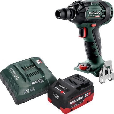 Metabo SSW 18 LTX 300 BL Visseuse à choc sans fil 18 V 300 Nm 1/2" Brushless + 1x batterie LiHD 5,5 Ah + chargeur
