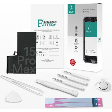 Kit completo de reemplazo de bateria sign - iphone 15 pro max