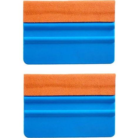 Haute Qualité Raclette avec Bord Daim pour Voiture Vinyle Wrapping, Durable Raclette de Film de Fenêtre, Autocollant Décalque Raclette(Paquet de 2, Orange) (1/5)