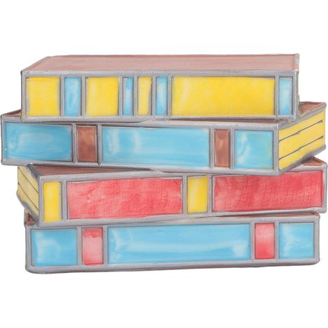 Lampe de Livres en Vitrail, Lampes Bureau, Lecture Chevet Table (1/5)