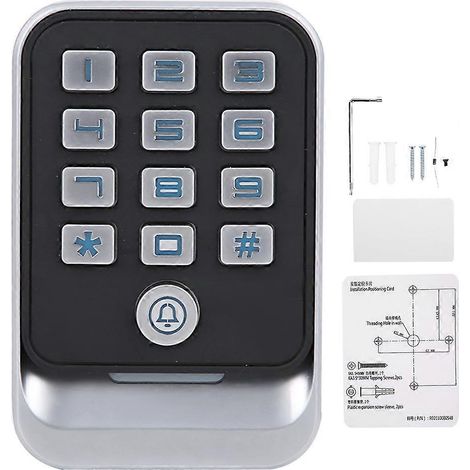 Contrôleur d'accès RFID 125 kHz, carte à mot de passe, Wiegand 26/34, étanche IP67, clavier rétroéclairé (1/5)