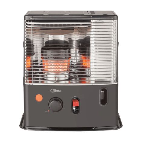 Qlima – Chauffage à combustible liquide 2,4 kW – Pour espaces jusqu'à 85 m3 – Fonctionne sans électricité – Aucune installation requise
