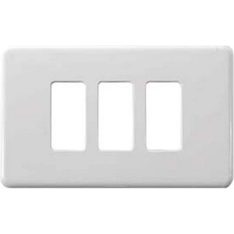 2PZ COPRINTERRUTTORI 3 POSTI IN NYLON - bianco art.0800.03