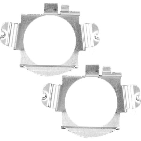 Paar H7-LED-Lampenhalterungen, Montagehalterung für Mercedes-Benz und Ford, silber (1/5)