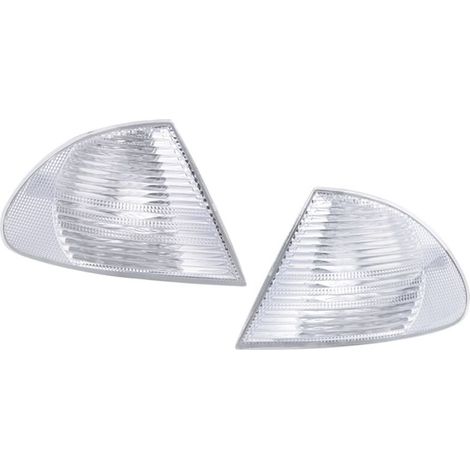 Coppia di lenti per indicatori di direzione angolari anteriori per BMW Serie 3 E46 1998-2001 63136902766 63136902765 63136902770