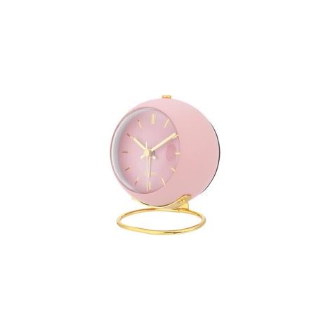 Alarm Clock No Ticking, Analogue with Light Alarm Clock Retro Loud Alarm Clock Bedside Table for Heavy Sleepers Battery Travel Retro Alarm Clock Small Desk Clock for Children's Room (Pink) (1/5)