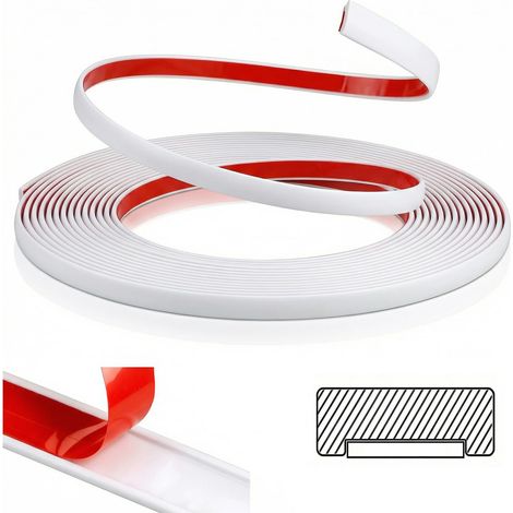 4M Moulure Adhesive Blanc Moulure Flexible Croisillon Fenetre PVC pour Mur, Fenêtres, Carrelage, Miroirs, Portes, Meubles L : 1 cm, ÉP. : 3 mm (1/5)