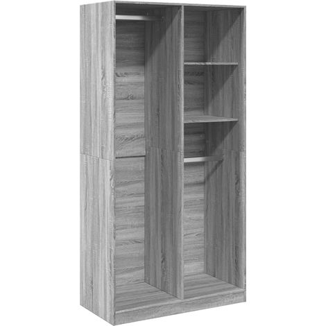 Maison Exclusive - Armadio Grigio Sonoma 100x50x200 cm in Legno Multistrato
