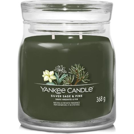 Yankee Candle Signature Candela in Giara Media Silver  Sage & Pine 50 Ore (1/2)