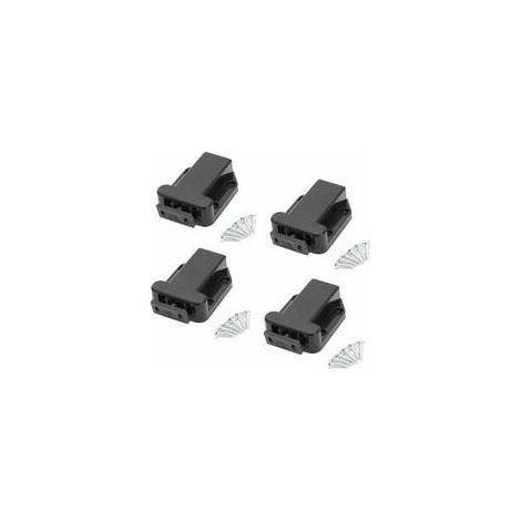 [NEVER USED] Black-Touch Release Latches for Cupboard 4 Pieces Closet Door Cupboard Latches for Cupboards Touch Latches with Screws Cupboard Furniture Door Cabinet Touch Latch Black (1/4)