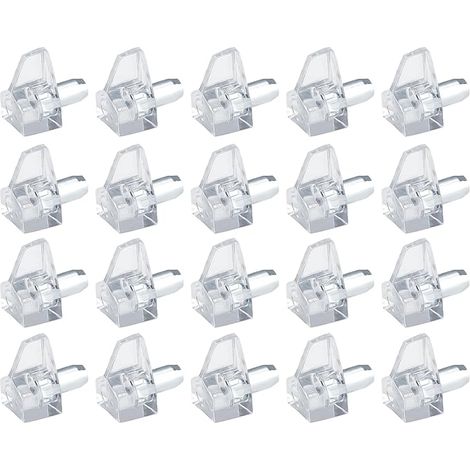 20pcs Taquets Étagère - Chevilles de Support d'Étagère de 5 mm en Plastique Transparent - Accessoires pour Meubles de Cuisine, Livres, Étagères-consoles et taquets pour étagères (1/5)