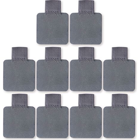 Lot de 10 porte-stylets auto-adhésifs en cuir PU pour carnets, agendas et planificateurs, clip élastique pour crayons et stylos (1/5)