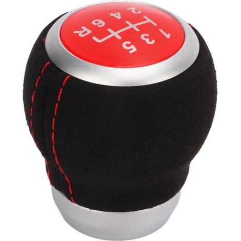 Roter 6-Gang-Schalthebel mit silbernem Ring, ergonomisch und verschleißfest, Ersatzteil für Subaru (1/5)