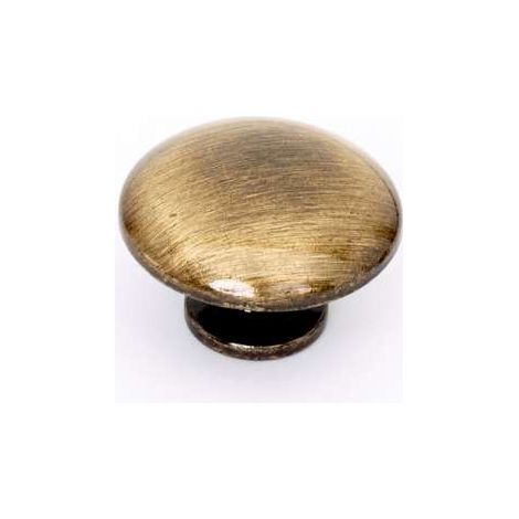 Pomolo liscio in metallo bronzo 25 mm