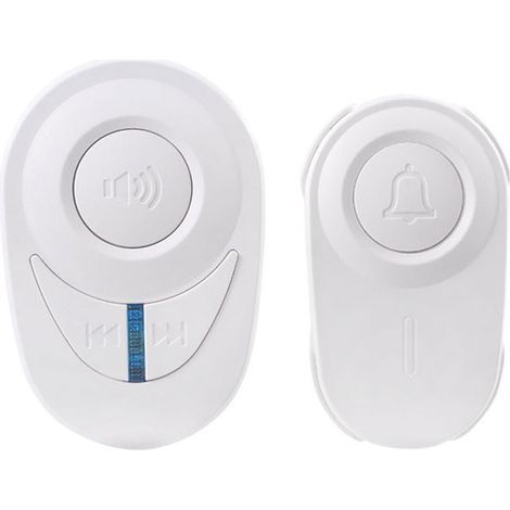 Campanello senza fili, portata 150 m, impermeabile, bianco (1/5)