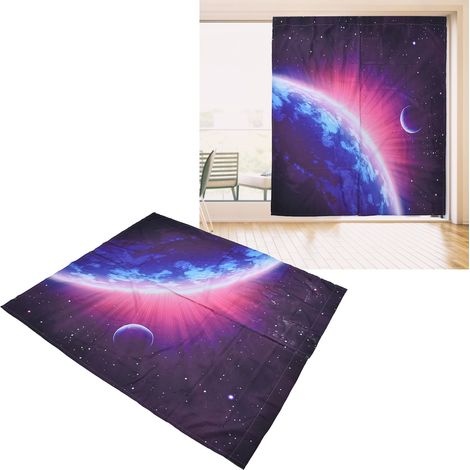 Rideaux occultants personnalisés de haute qualité, imprimés numériquement en 3D, collection Planet, 170 x 200 cm, modèle 38 (1/5)