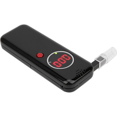 Éthylotest numérique avec écran LCD, analyseur d'alcoolémie au volant, outil de test avec tube de soufflage, noir