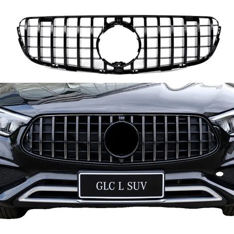 Rejilla del parachoques delantero, compatible con Mercedes-Benz GLC-Class, construcción duradera, color negro. (1/5)