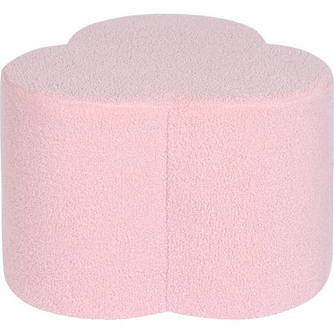 Pouf rose douillet en polyester pour un salon élégant - Rose borreguito (1/4)