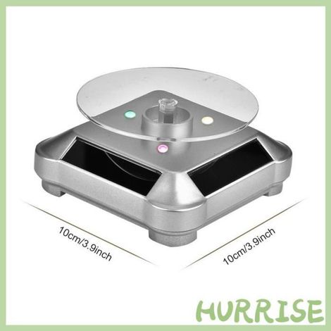 Garosa Porte-bijoux Solar PoweretBattery Powered Rotation Jewelry Holder Display Tray Rotating Base bijoux outils Argent (1/4)