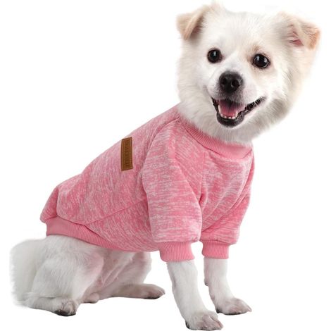 1 Pull Chien, Coton Stretch, Doublure Velours, Léger Et Élastique, Pour Petit Chien En Hiver
