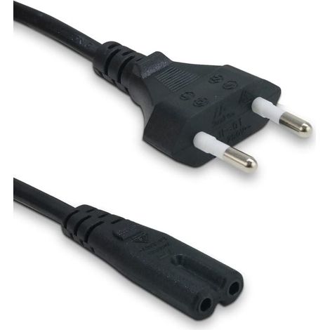 - 51130 - Cordon d'alimentation Bipolaire - 1,2 m - Noir (1/4)