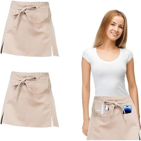 Tablier de Cuisine, Tablier Cuisine Femme avec Grandes Poches Réglable, Personnalisé Tablier de Cuisine Femme, Pour la Cuisine, le Barbecue, Cuisine Familial, Restaurant, Jardin (1/5)