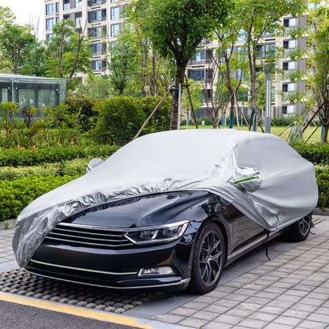 Housse de Voiture Imperméable pour Automobile Résistante aux UV à la Pluie et à la Neige pour Berline d'une Longueur Allant Jusqu'à 431 cm CW5025 Maison Chic (1/3)
