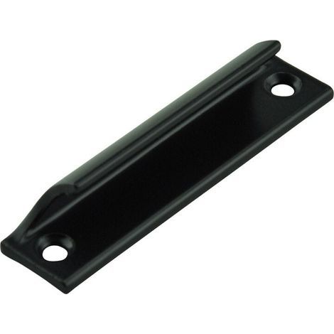 1 Stück speziell geformter, schwarz lackierter Aluminiumgriff, Länge 90 mm – geeignet für Erkerfenster, Aluminium-Türgriffe (1/4)