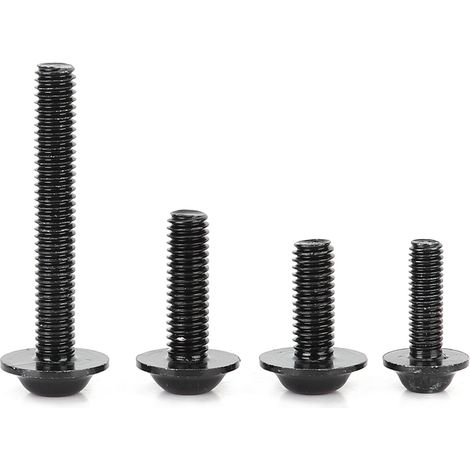 Vis universelles pour moto, 177 pièces, vis de boîtier M5 M6 noires (1/5)