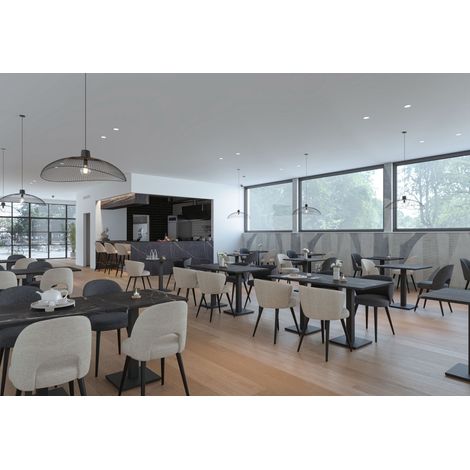 Chaise de restaurant en tissu Asia (lot de 2) (1/5)