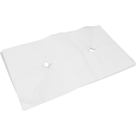 Taie d'oreiller en tissu non tissé, protège-oreiller jetable pour table de massage, protège-oreiller perforé, lot de 100, blanc (1/5)