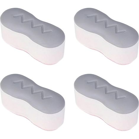 Lot de 4 Amortisseurs Abattant WC, Pare-chocs Auto-adhésifs ABS, Stabilisation Siège Toilette, Maison Salle de Bain